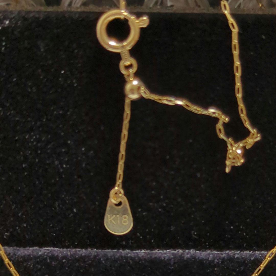 K18YGチェーンネックレス45cm