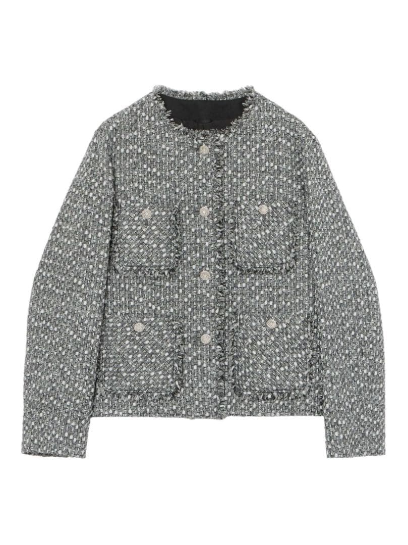 ANAYIアナイ　グレートーンツイードポケット ジャケット