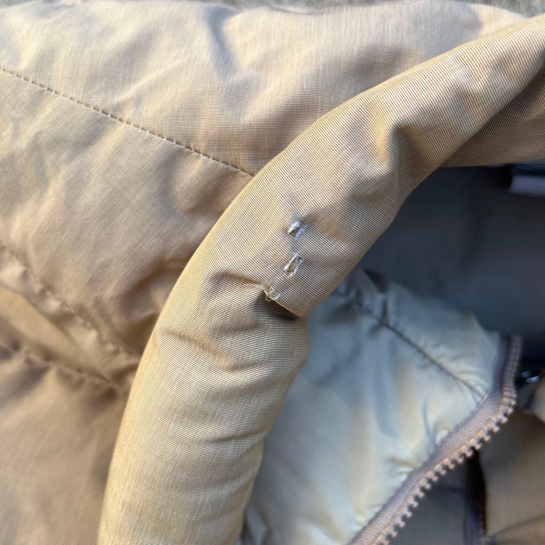 70s 縦型ポケット USA製 L.L.Bean ダウンベスト ベージュ筆記体