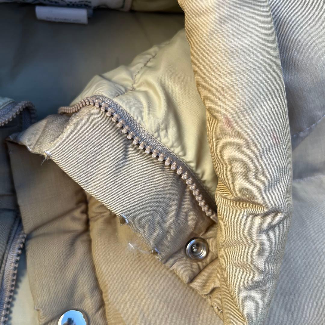 70s 縦型ポケット USA製 L.L.Bean ダウンベスト ベージュ筆記体