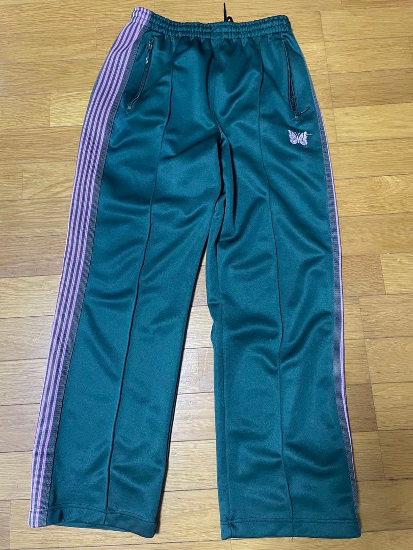 ねっこNeedles トラックパンツlq392 グリーン×パープルSサイズ