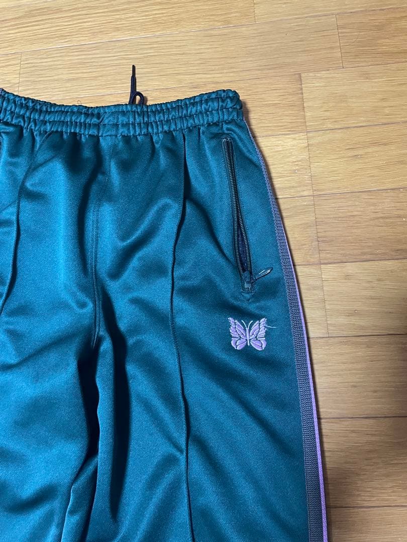 ねっこNeedles トラックパンツlq392 グリーン×パープルSサイズ