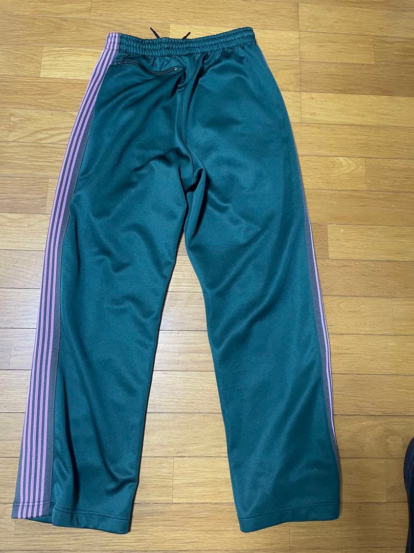 ねっこNeedles トラックパンツlq392 グリーン×パープルSサイズ