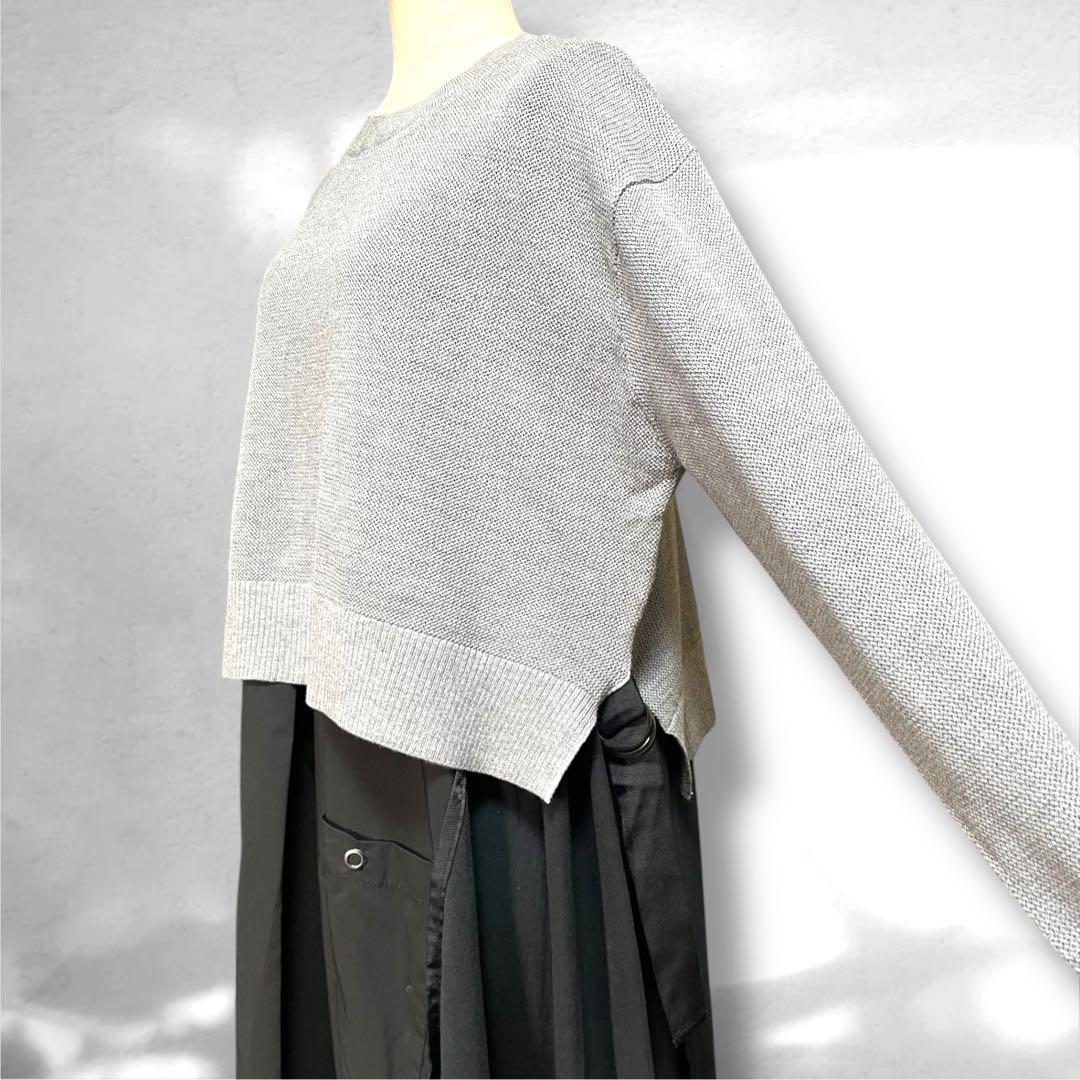 ♥️新品未使用♥️MICALLE MICALLEカットニット×ドッキングワンピース