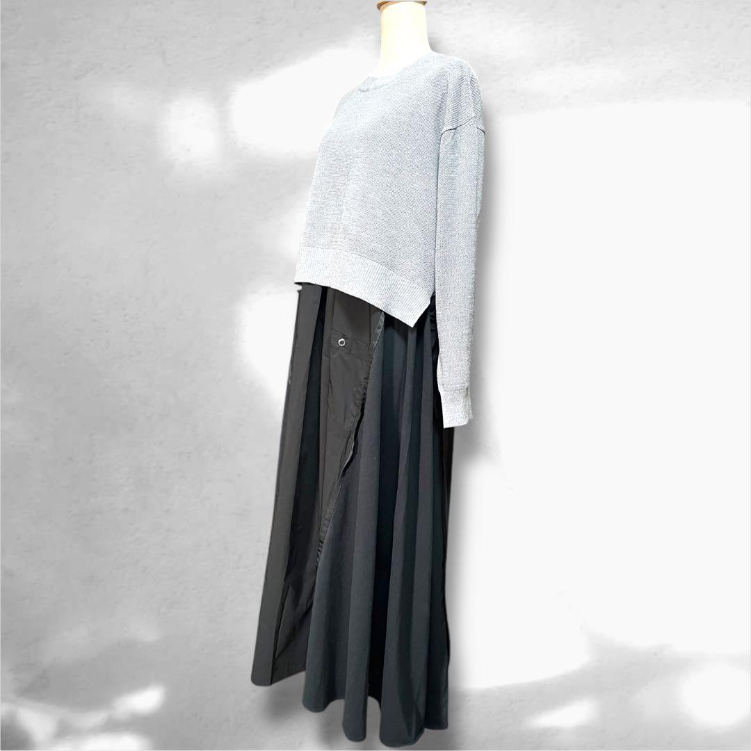 ♥️新品未使用♥️MICALLE MICALLEカットニット×ドッキングワンピース