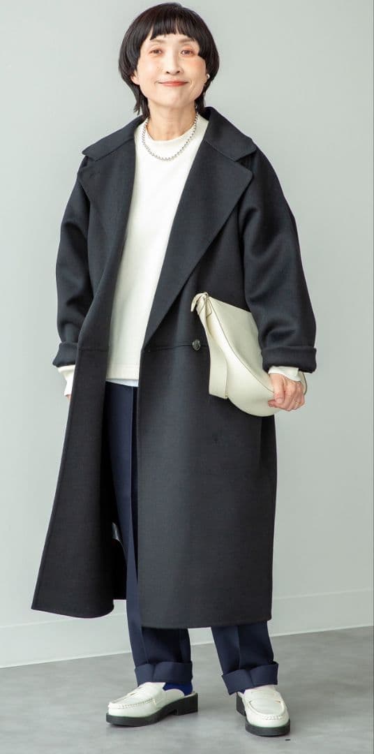 N*h様 美品✨コントワーデコトニエ☓ユニクロ ダブルフェイス カシミアロングコ