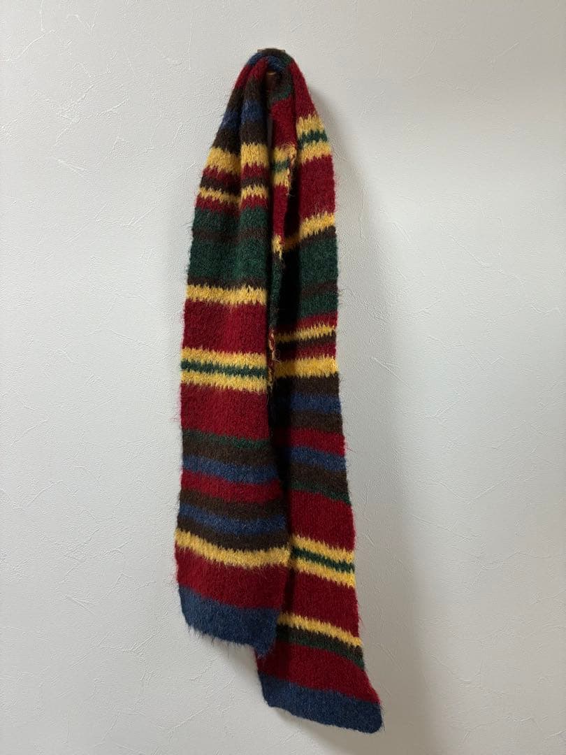 bargiee ストライプ柄フワフワマフラー