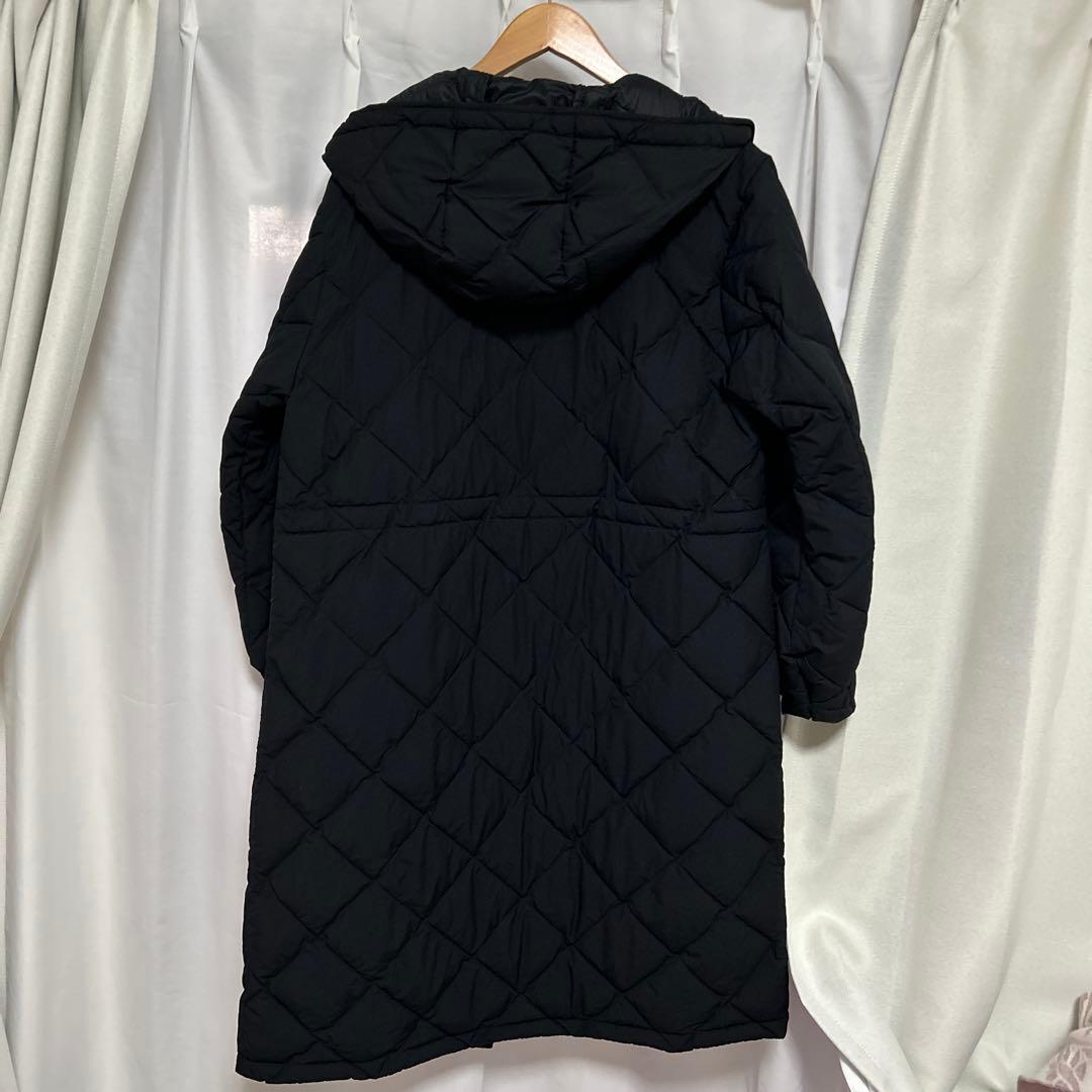 ユニクロ パフテックロングコート リラックスフィット 黒 Lサイズ