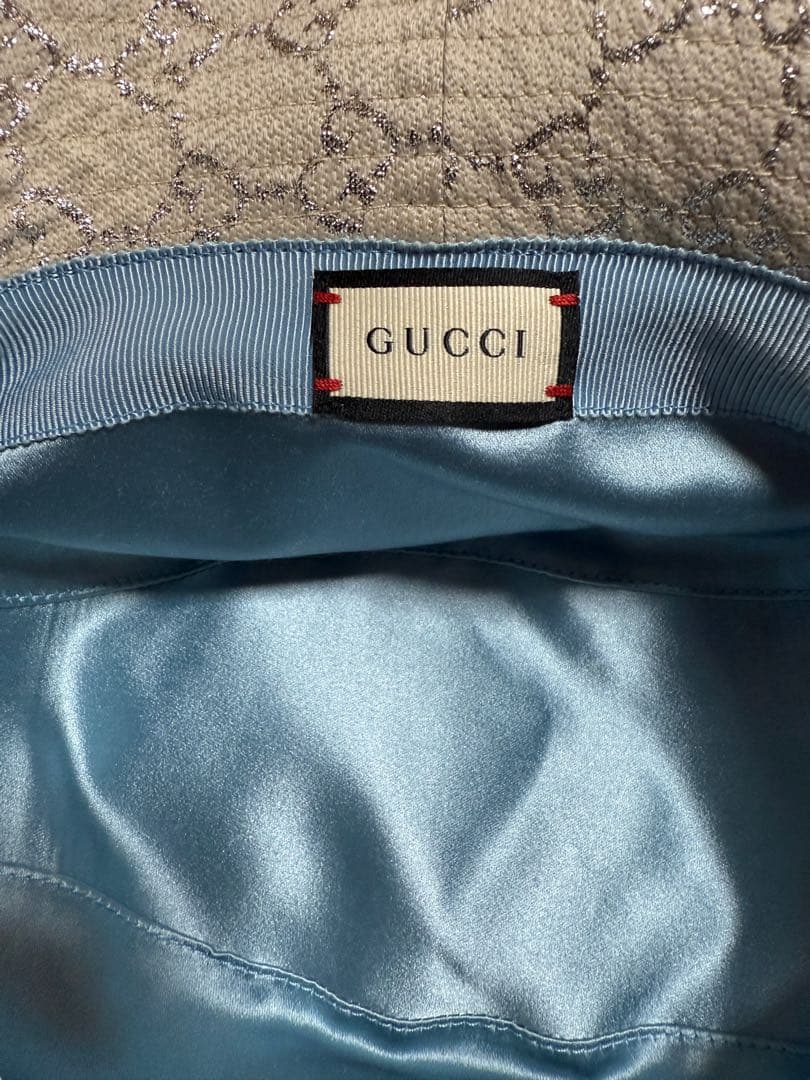 帽子 GUCCI GG Lame Bucket Hat 631951