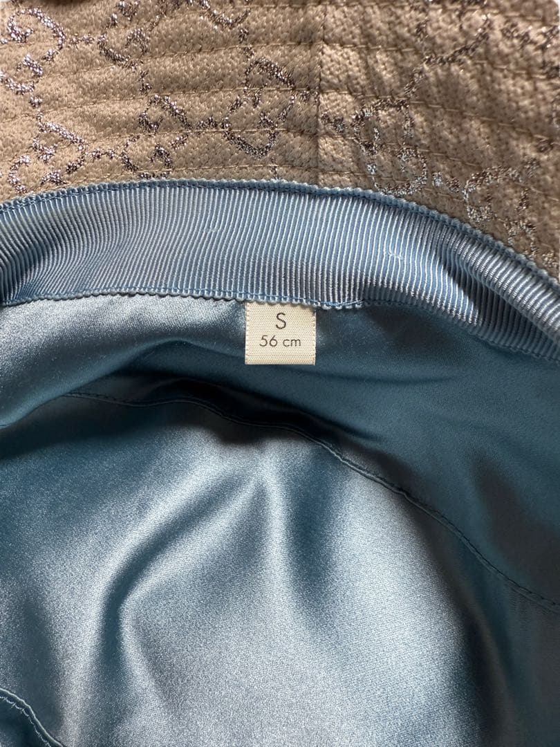 帽子 GUCCI GG Lame Bucket Hat 631951