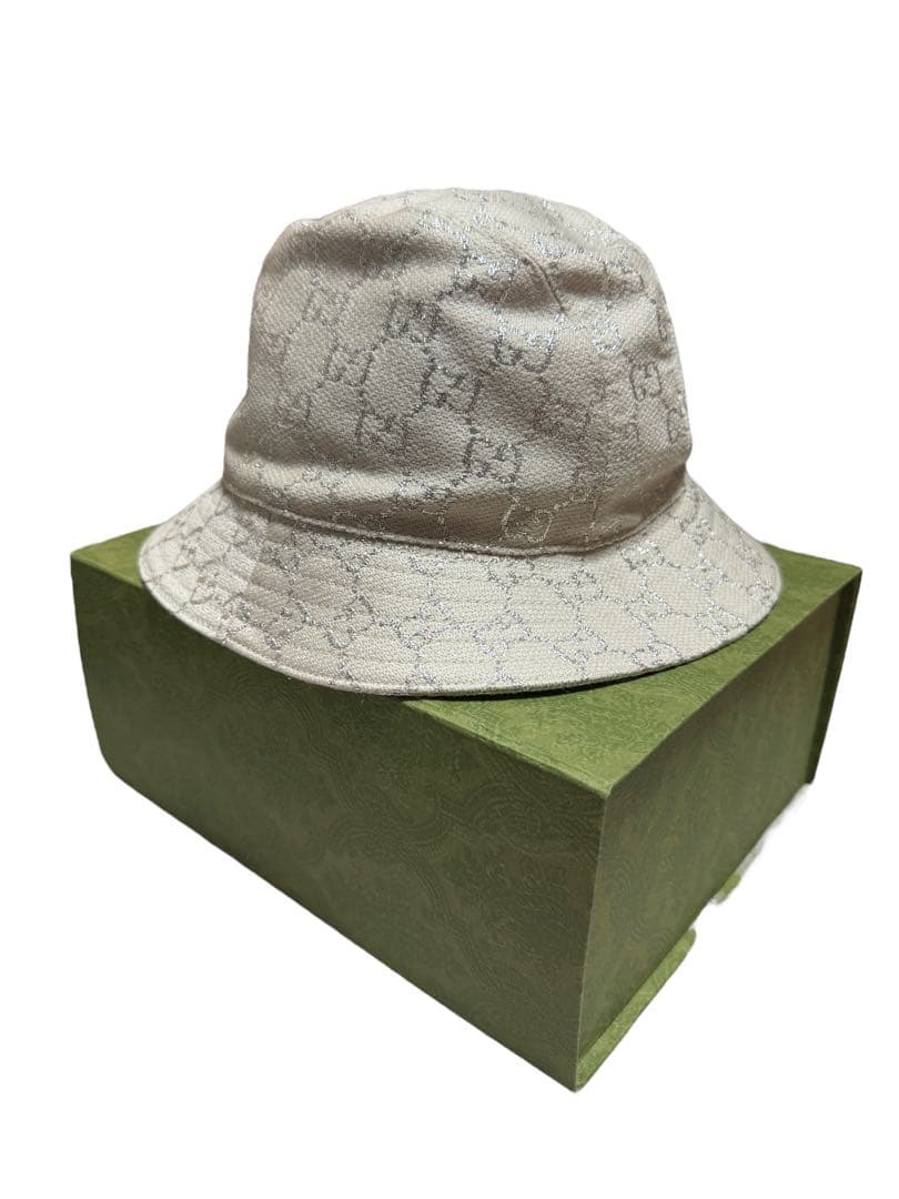 帽子 GUCCI GG Lame Bucket Hat 631951