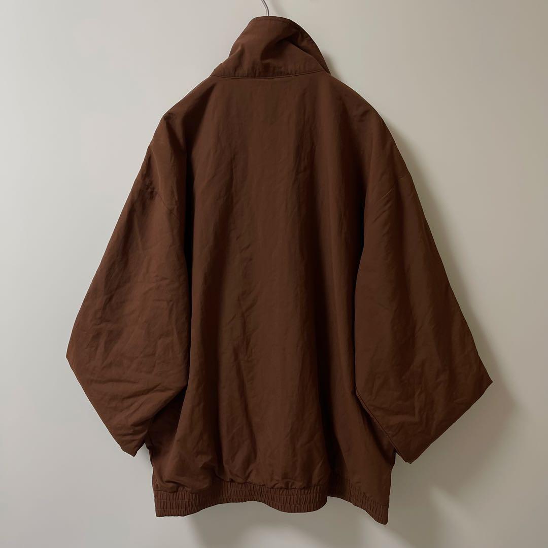 L新品】アディダス刺繍トラックジャケット古着ジャージトップ　茶ブラウン白