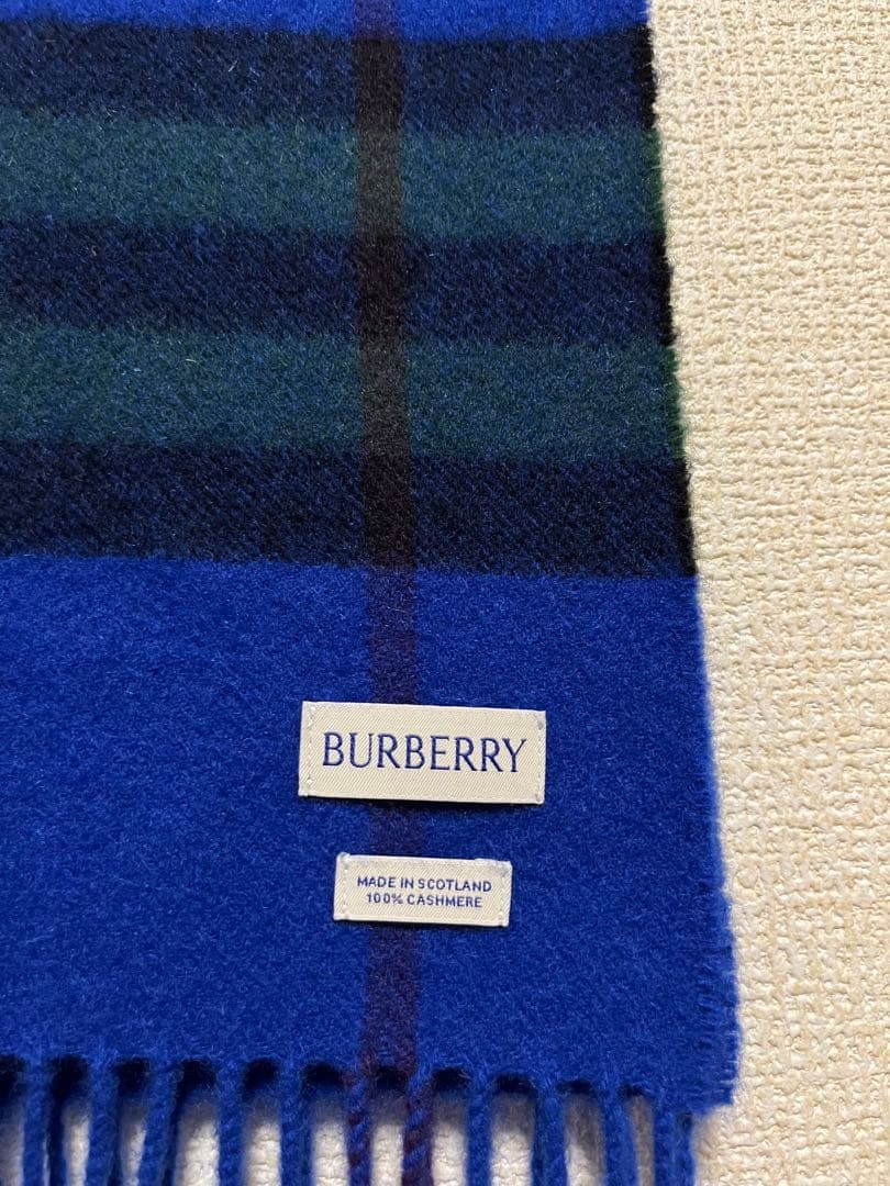 BURBERRY　バーバリー　マフラー　カシミア100％　ナイトアイビー　美品