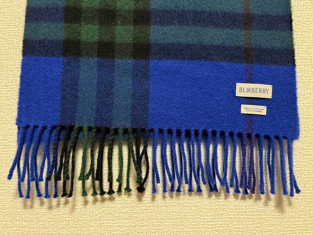 BURBERRY　バーバリー　マフラー　カシミア100％　ナイトアイビー　美品