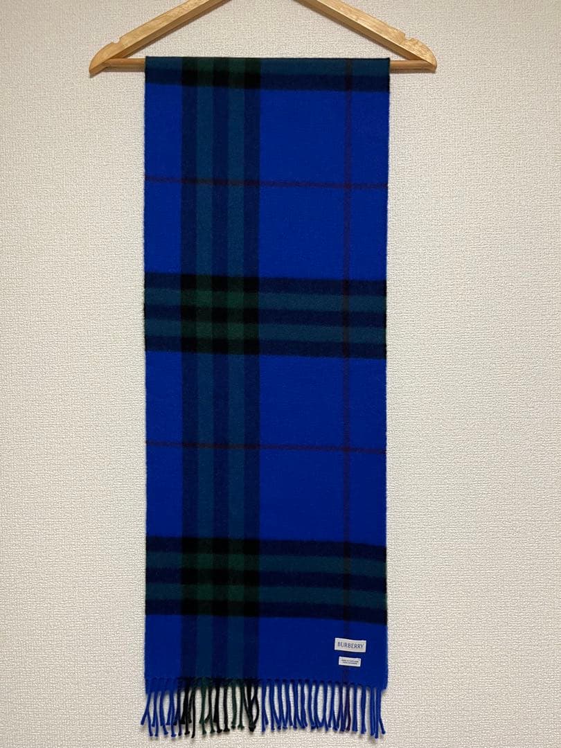 BURBERRY　バーバリー　マフラー　カシミア100％　ナイトアイビー　美品