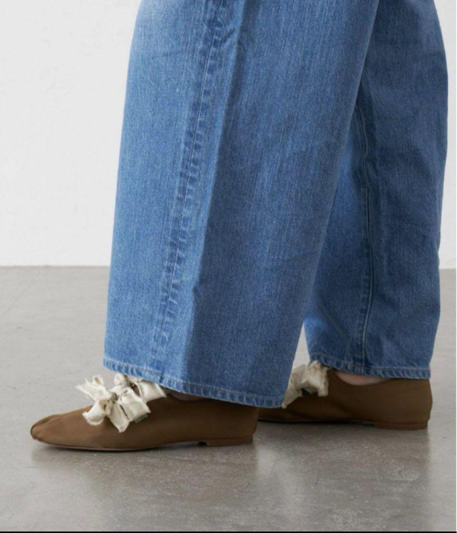 【新品】LE TALON GRISE ルタロン　サテンリボンバレリーナ