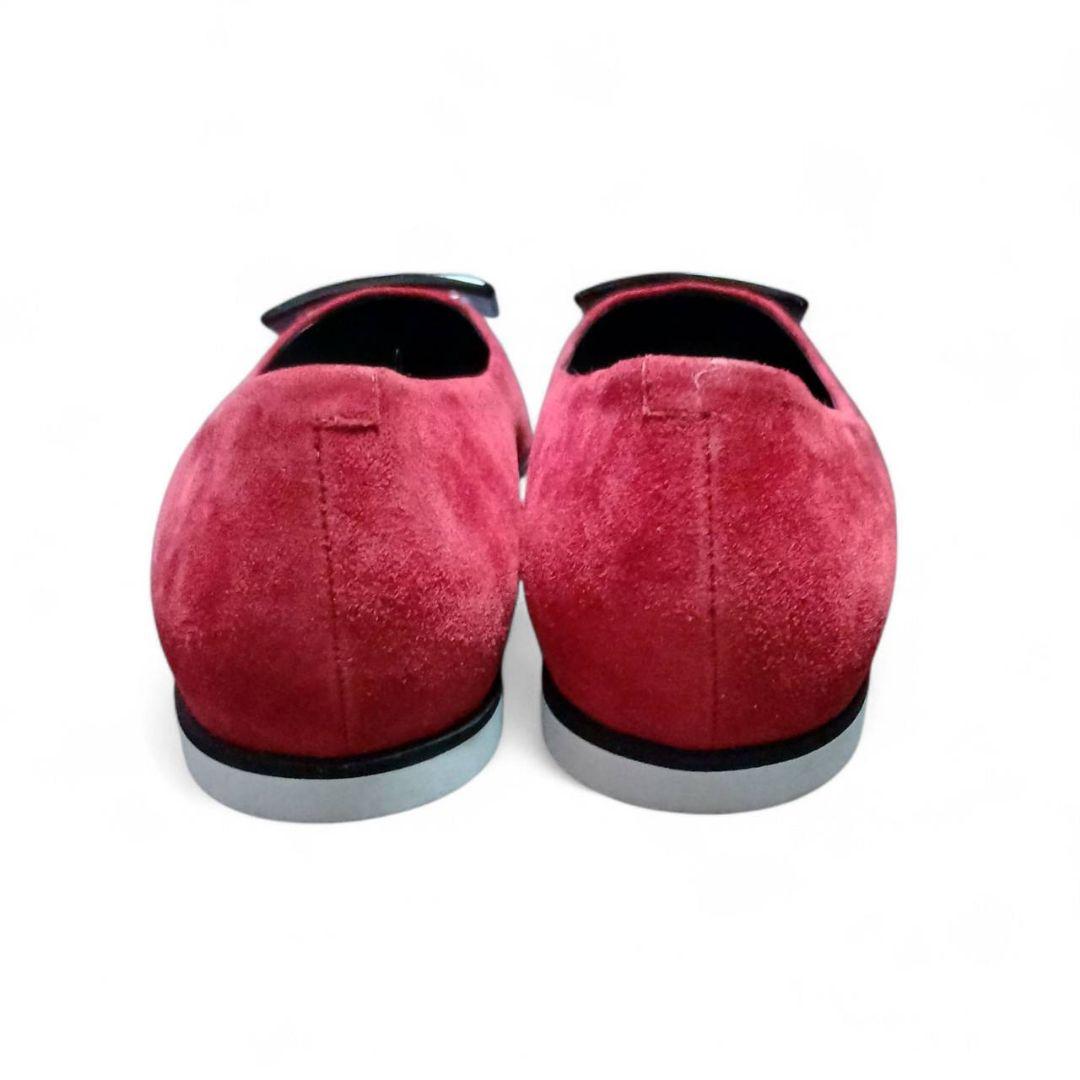 未使用級✨ロジェ ヴィヴィエ スエード パンプス 赤 レッド 38 シューズ