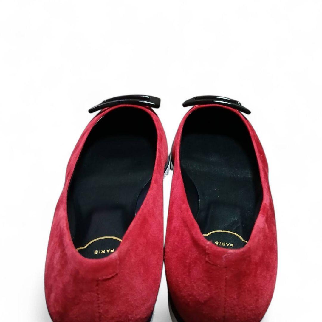 未使用級✨ロジェ ヴィヴィエ スエード パンプス 赤 レッド 38 シューズ