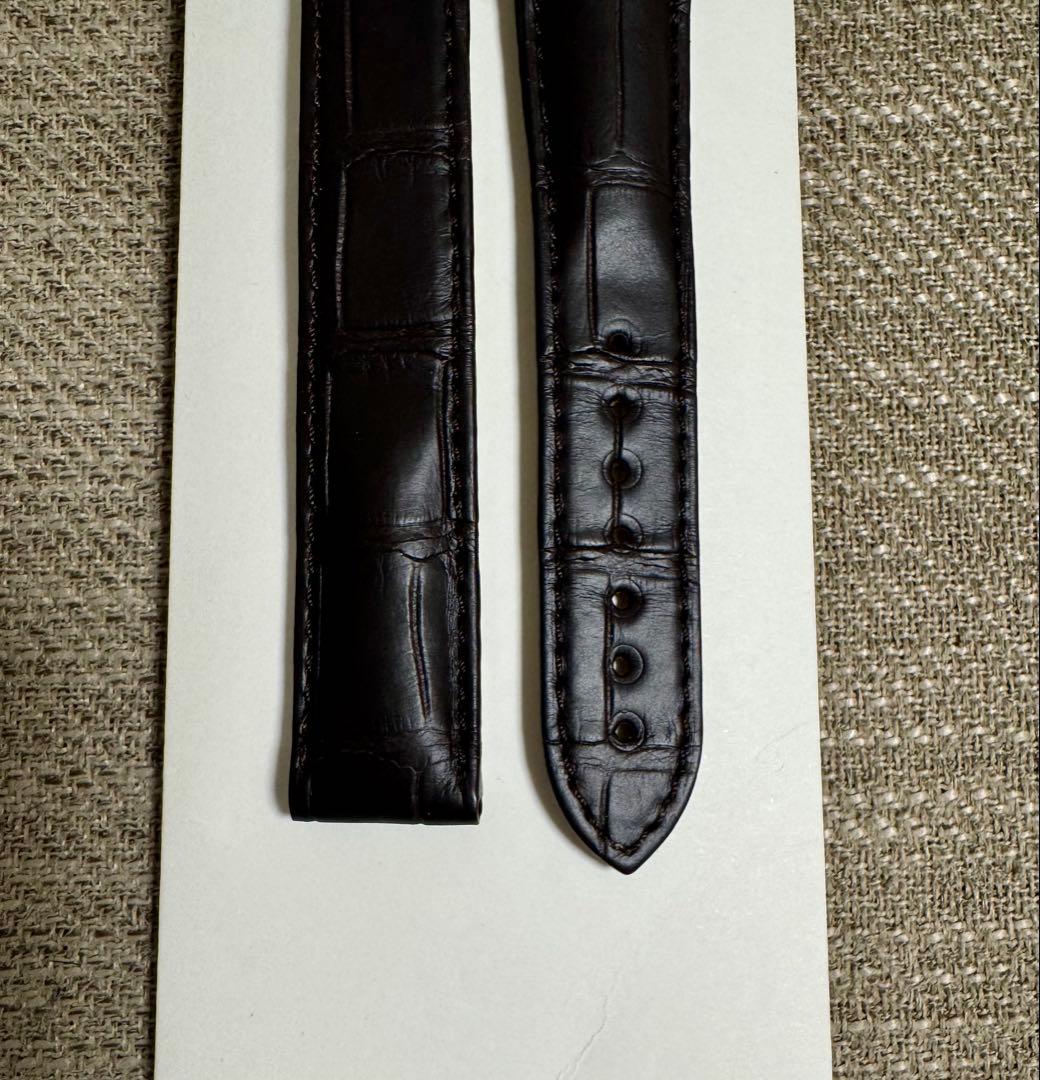 オメガ OMEGA 純正 革ベルト アリゲーター 20/18 ダークブラウン