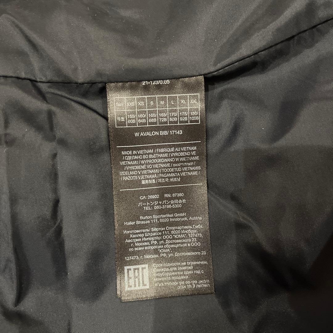 Burton バートン　ビブパンツ　スキー　スノーボード　パンツ　ブラック S