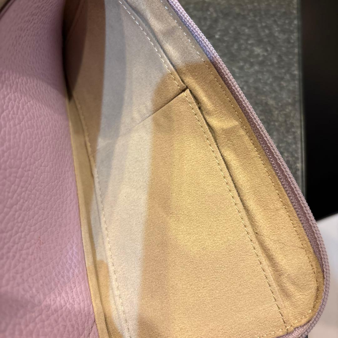 ATAO スリモ 薄紫色 編み込みレザー 長財布