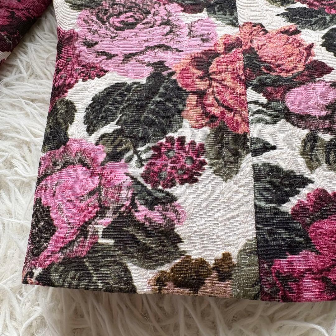 42サイズ　薔薇　コブラン調プリント　エムズグレイシー　ジャケット　2020年