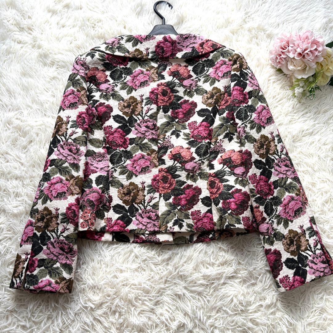 42サイズ　薔薇　コブラン調プリント　エムズグレイシー　ジャケット　2020年