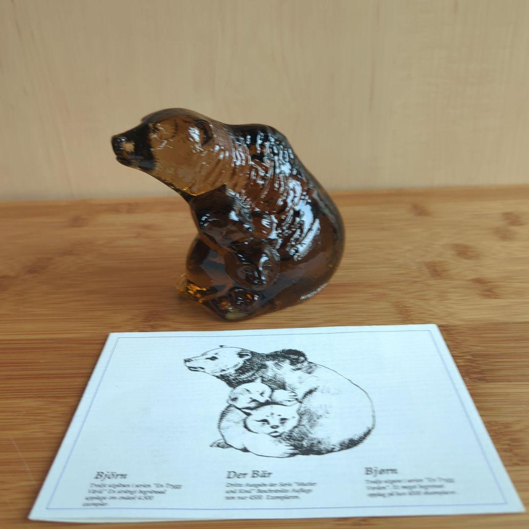 限定4500体 KOSTA BODA WWF 世界自然保護基金 　クマの親子♪