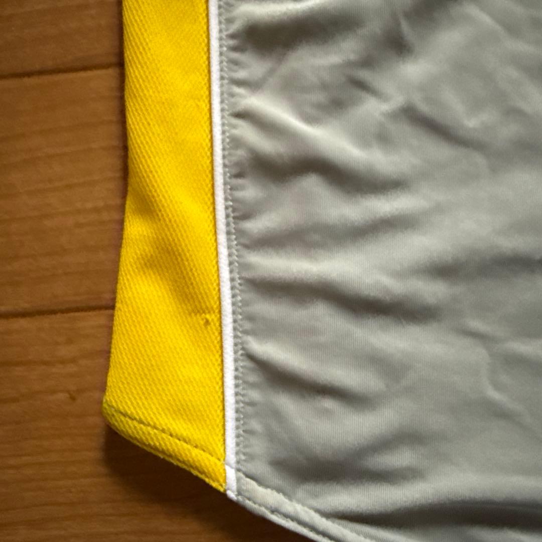 ATHLETA シャツ グレー/ネイビー/イエロー