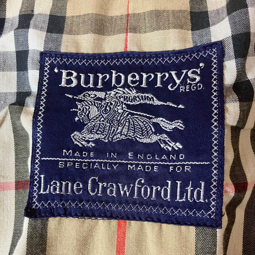 バーバリー　ステンカラーコート　ロング　裏地ノバチェック総柄　ベージュ　M