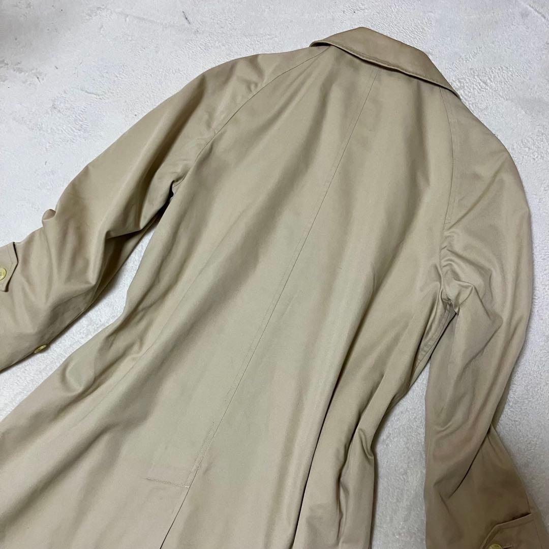 バーバリー　ステンカラーコート　ロング　裏地ノバチェック総柄　ベージュ　M