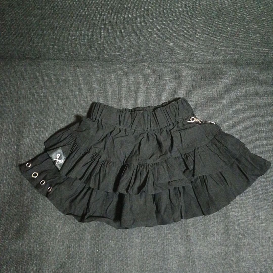 【未使用】ディムモアール PUNK フリル ミニスカート ブラック