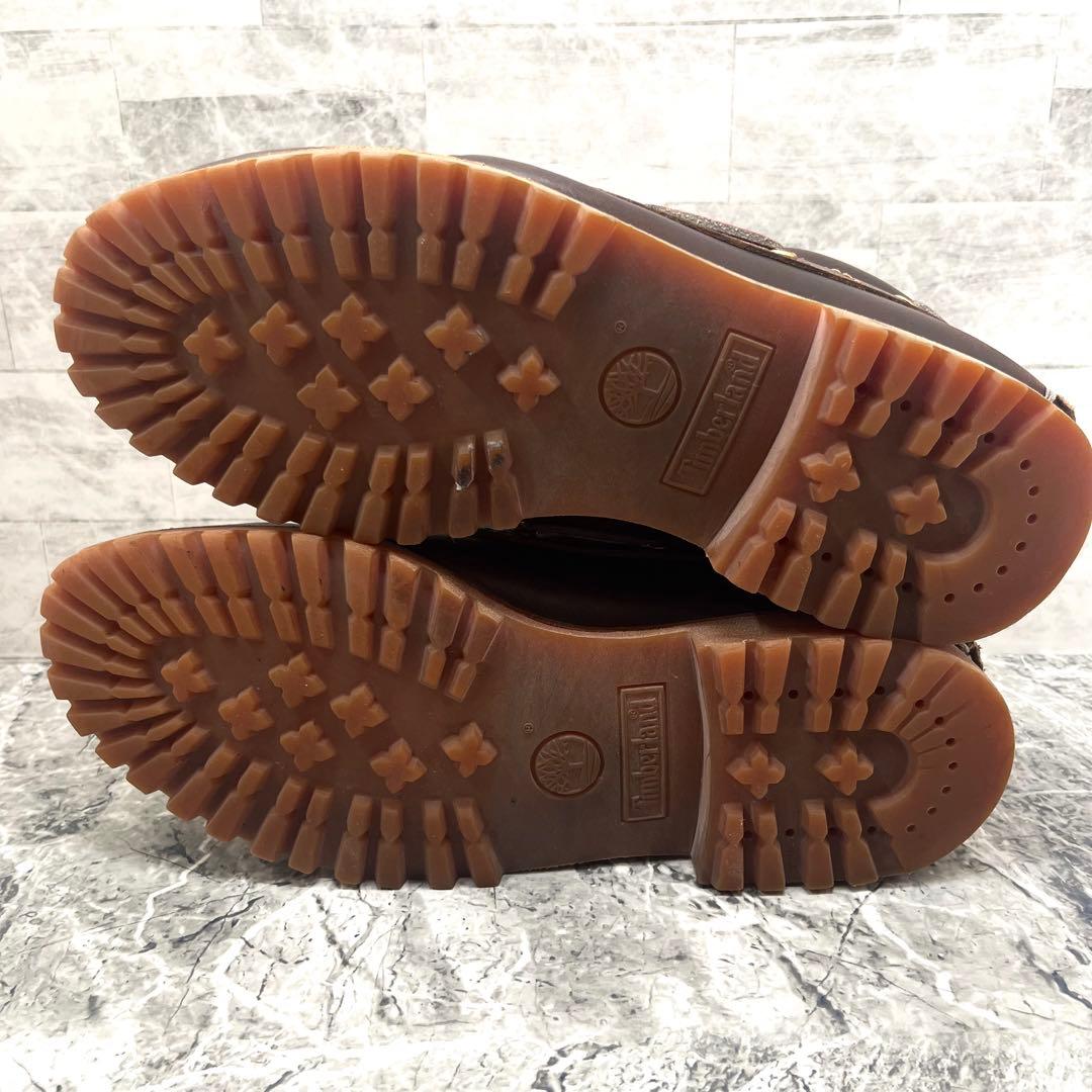 定番✨ ティンバーランド スリーアイ デッキシューズ ブラウン レザー 25.5