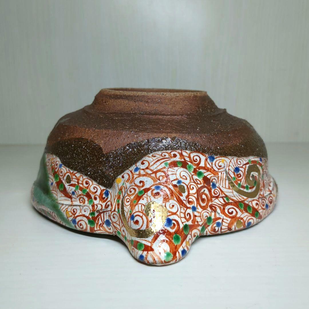 人気陶芸作家　苧坂恒治作　手書き　赤彩　渦赤絵 　片口鉢　中鉢　盛鉢