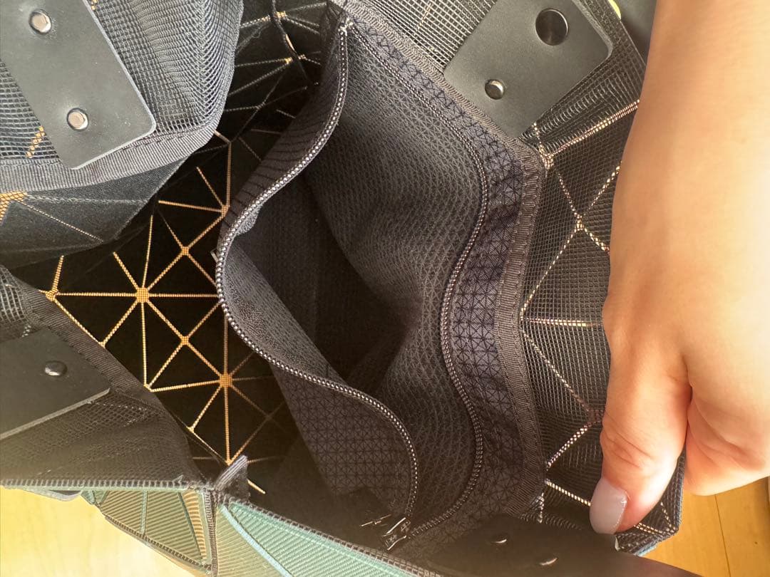 【美品】BAO BAO ISSEY MIYAKE トートバッグ ダークグリーン