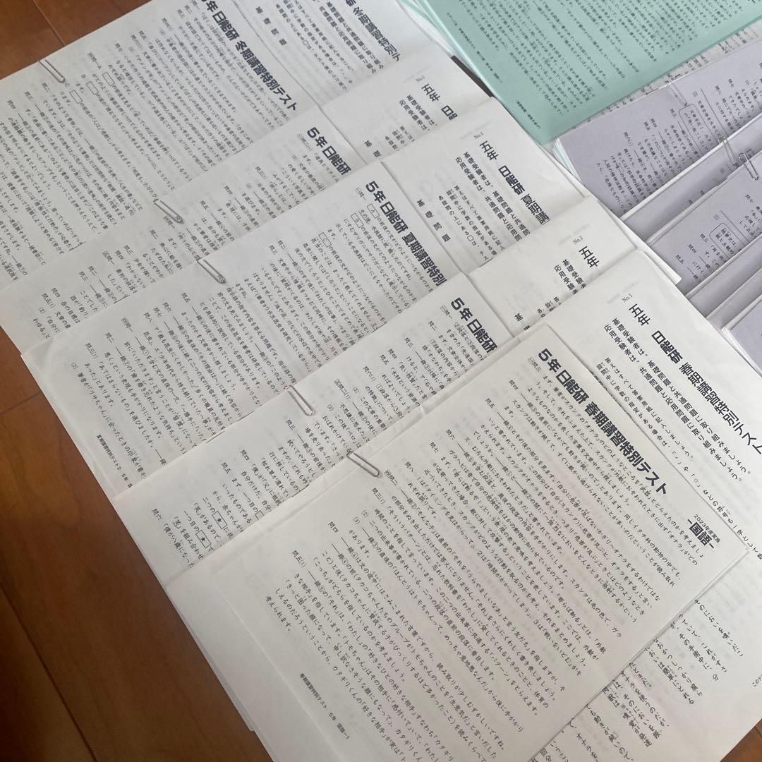 2023年度　日能研　学習力育成テスト前期後期　全国公開模試　5年生　１年分