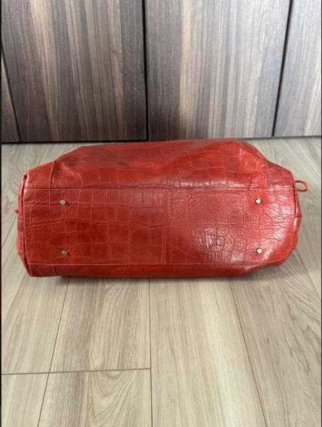 美品✨ アニアリ クロコ型押し レザー ボストンバッグ