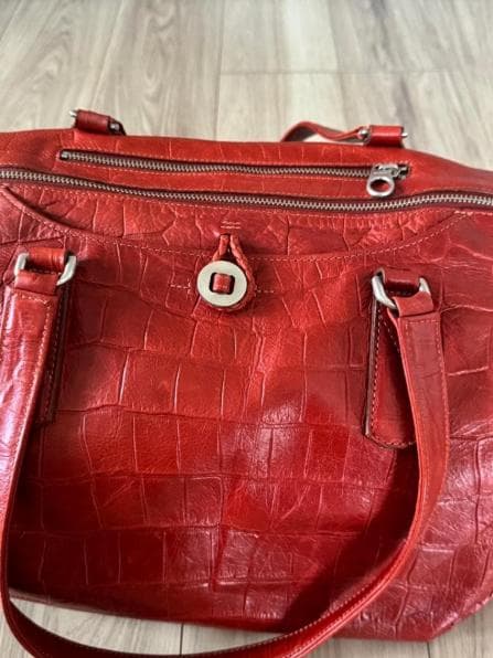 美品✨ アニアリ クロコ型押し レザー ボストンバッグ