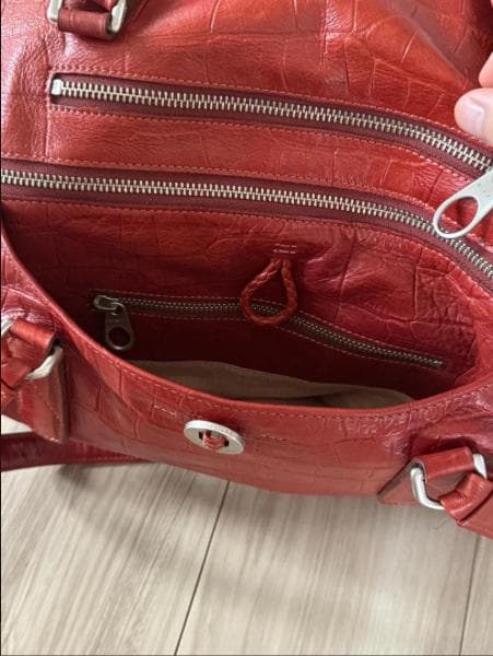 美品✨ アニアリ クロコ型押し レザー ボストンバッグ