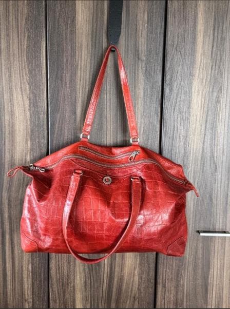 美品✨ アニアリ クロコ型押し レザー ボストンバッグ