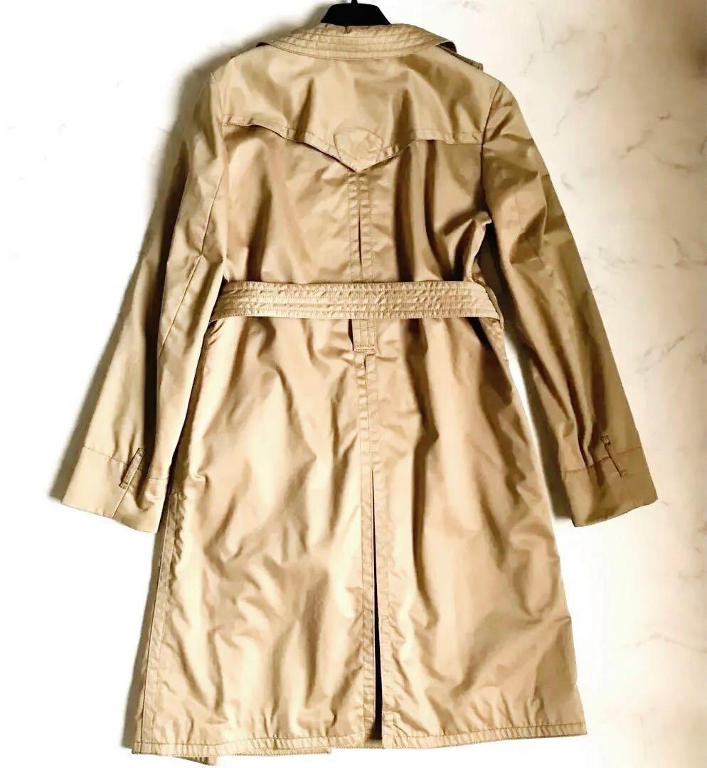 金ボタン✨COACH コーチ トレンチコート 裏地マルチカラーストライプ