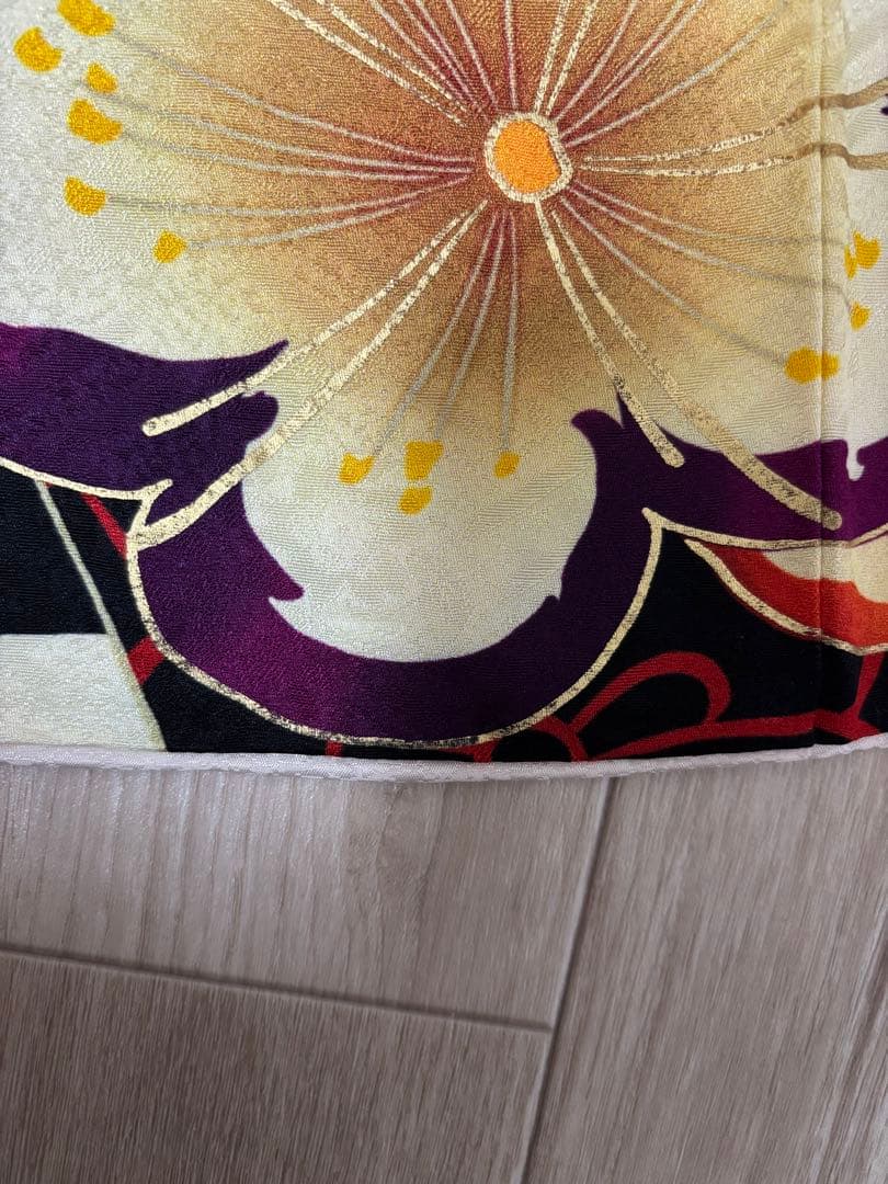 とあ⭐️振袖フルセット　正絹振袖　成人式　レトロ感　クリーニング済み