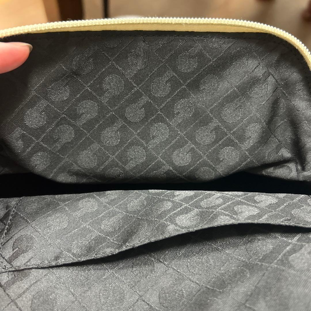 GHERARDINI ロゴプリント ショルダーバッグ アイボリー/ブラック