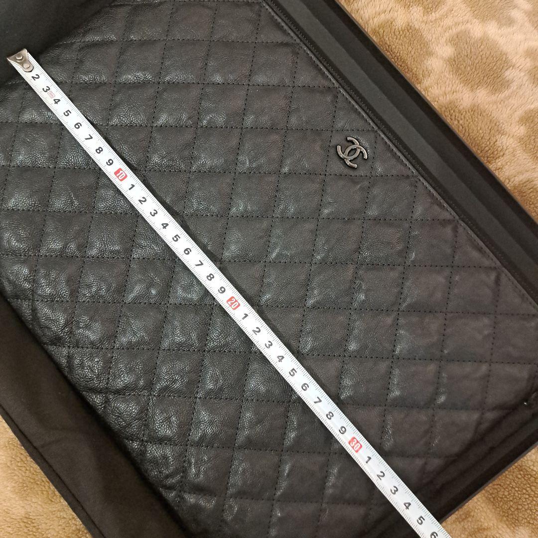 CHANEL レア　ブラック クラッチバッグ　タブレットケース