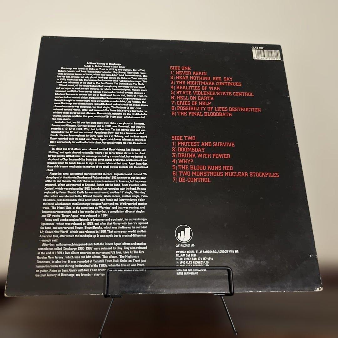 洋楽 Discharge Live - The Nightmare Continues