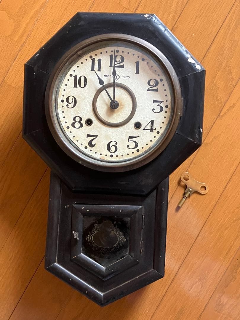 アンティーク柱時計 振り子時計 掛け時計 戦前