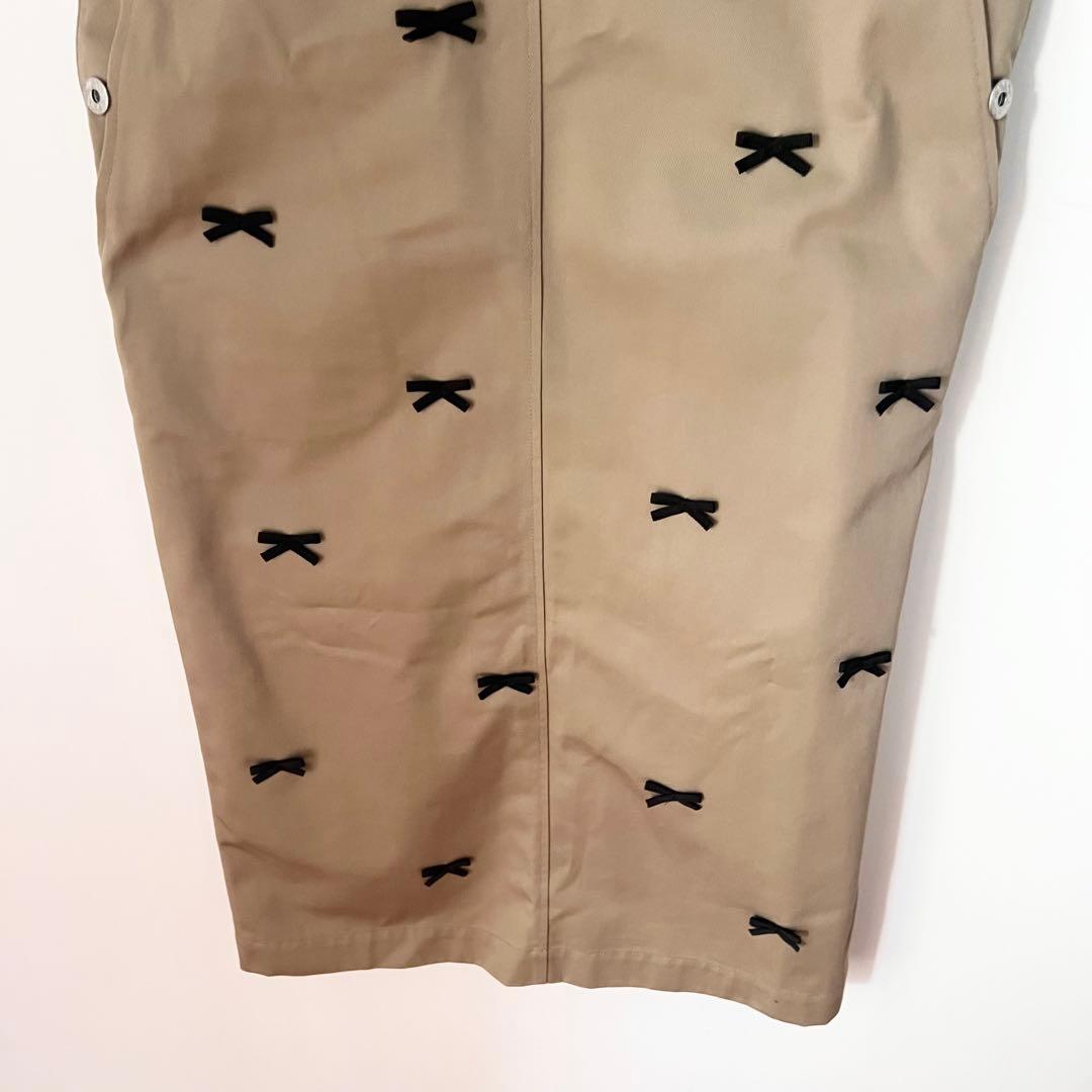 MUVEIL リボン付き サロペット スカート　38