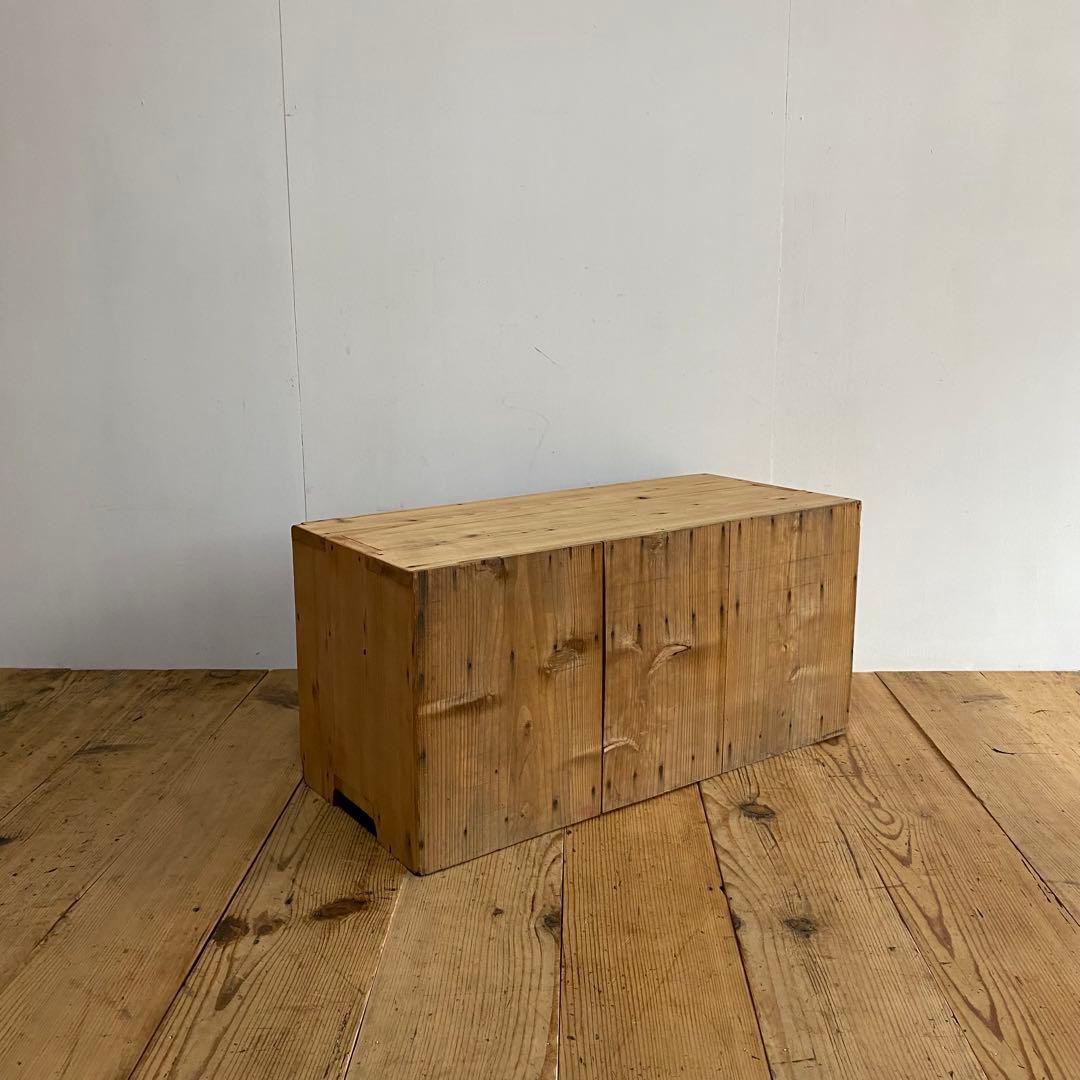 アンティーク ローボード テレビ台 チェスト 棚 無垢材 前欅 無塗装 z990