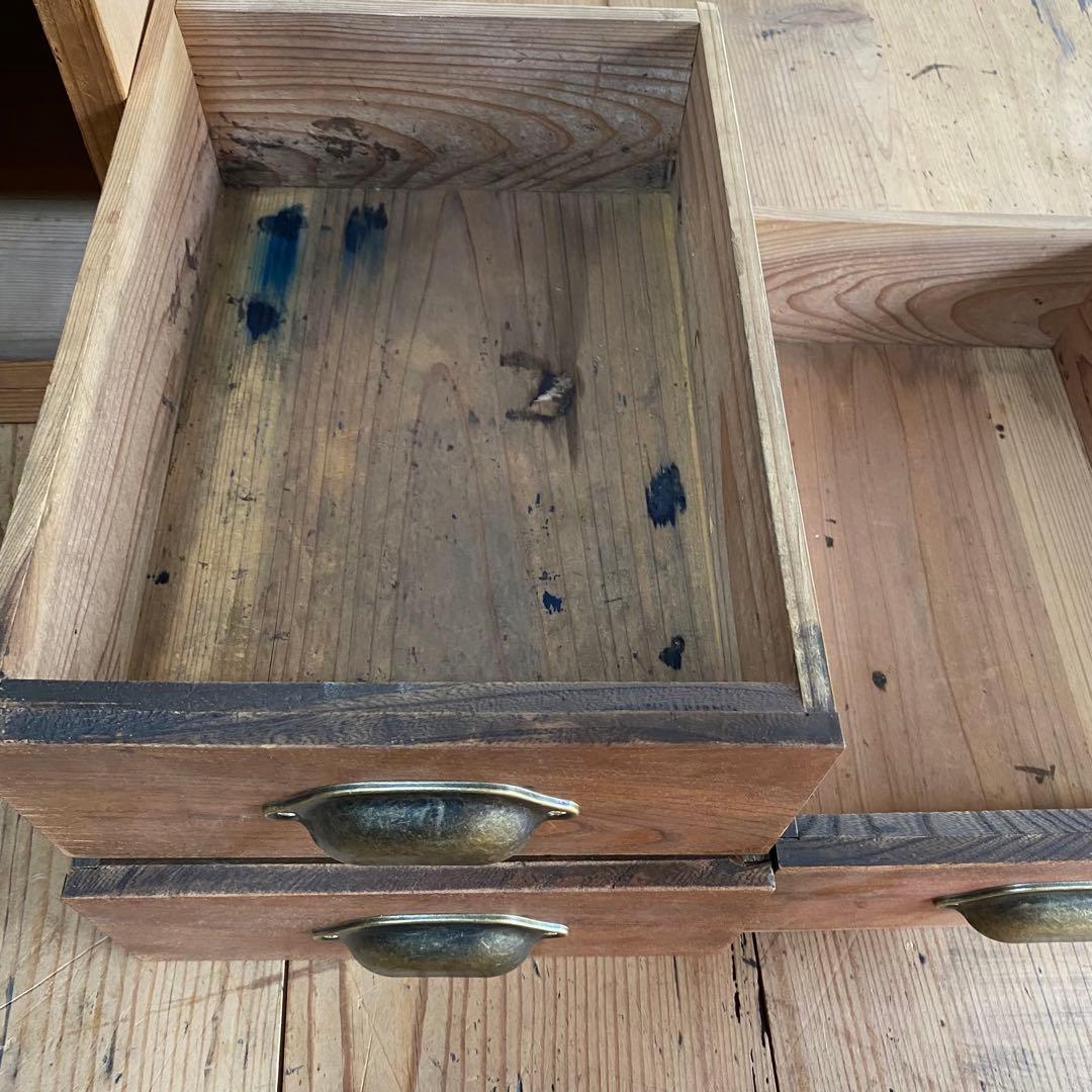 アンティーク ローボード テレビ台 チェスト 棚 無垢材 前欅 無塗装 z990