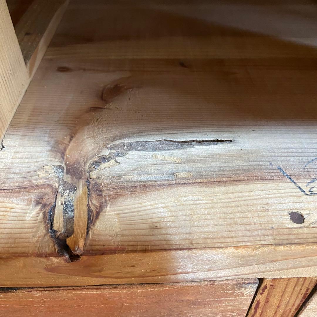 アンティーク ローボード テレビ台 チェスト 棚 無垢材 前欅 無塗装 z990